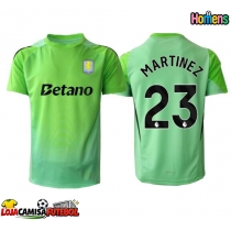 Camisa de Futebol Aston Villa Emiliano Martinez #23 Goleiro Equipamento Secundário 2025-26 Manga Curta
